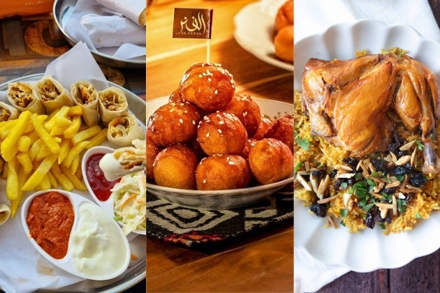 Traditional Emirati dishes served on a Dubai food tour