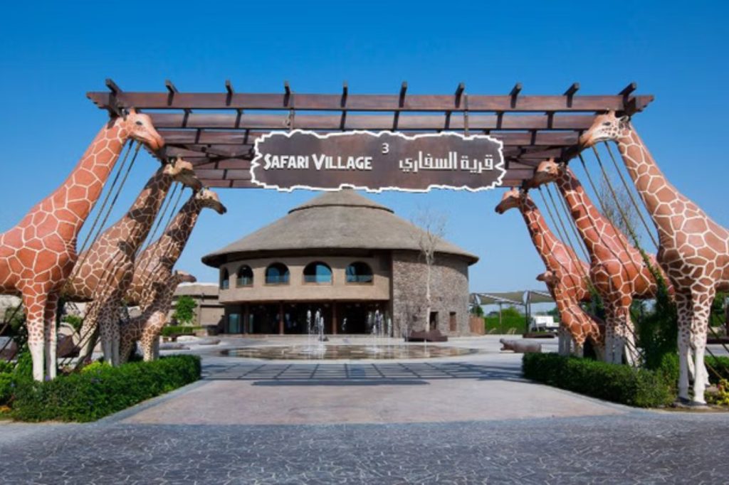 Interactive animal experience at Dubai Safari Park for families