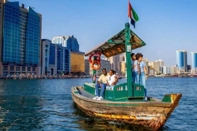 Enjoying a Ride on Dubai Creek