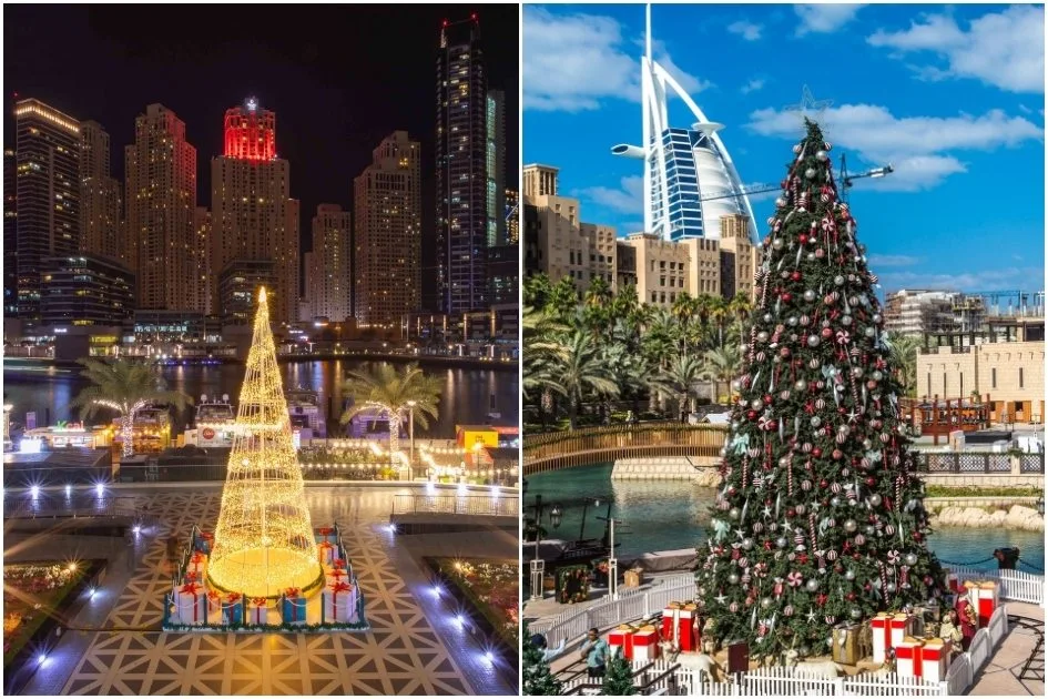 Dubai Marina festive beachside holiday vibes