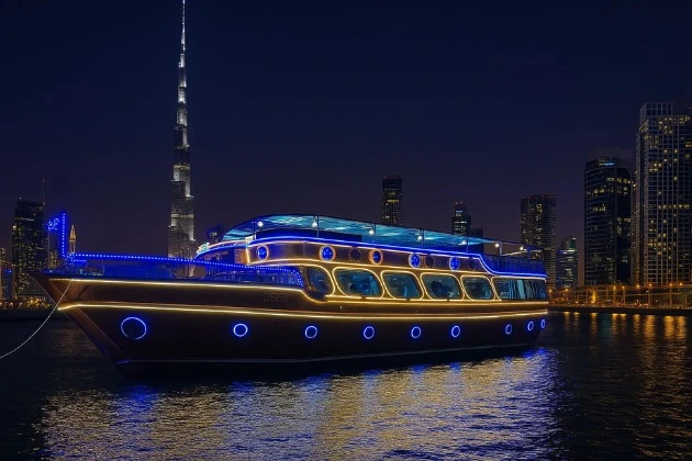 Experience Burj Khalifa from royal dhow